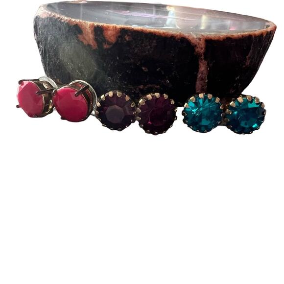 Sabika Like Post Stud Earrings 3 Sets - Picture 1 of 7